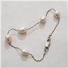 Image 1 : SILVER FRESH WATER PEARL 7.5"  BRACELET