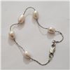 Image 2 : SILVER FRESH WATER PEARL 7.5"  BRACELET