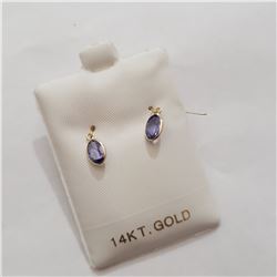 14K YELLOW GOLD TANZANITE(1.3CT)