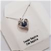 Image 2 : SILVER CREATED SAPPHIRE (NO CHAIN)