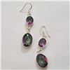 Image 2 : SILVER RAINBOW TOPAZ EARRINGS