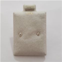14K YELLOW GOLD CUBIC ZIRCONIA EARRINGS
