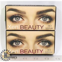 TWO PACK OF XEN BEAUTY 3D MINK EYELASHES