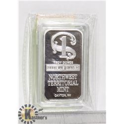NORTHWEST TERRITORIAL MINT 1 TROY OUNCE SILVER BAR