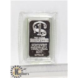 NORTHWEST TERRITORIAL MINT 1 TROY OUNCE SILVER BAR