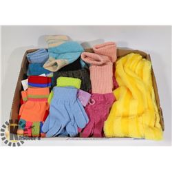FLAT OF GLOVES AND SCARVES