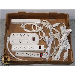 FLAT OF HOUSEHOLD POWER BARS AND EXTENSION CORDS