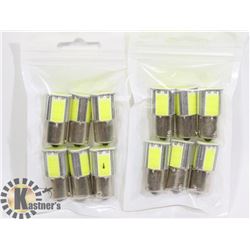 LOT OF 12 NEW RV/AUTO LED BULBS - COOL WHITE