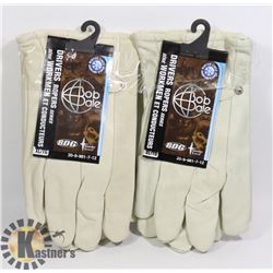 TWO PAIRS OF BOB DALE DRIVERS GLOVES SIZE XL