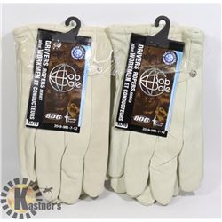TWO PAIRS OF BOB DALE DRIVERS GLOVES SIZE XL
