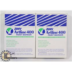 TWO BOXES OF JIFFY ARTLINE 400 PAINT MARKERS