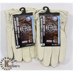 TWO PAIRS OF BOB DALE DRIVERS GLOVES SIZE SMALL