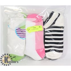 9PK LADIES ANKLE SOCKS