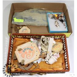 COLLECTABLE ROCKS/GEODES/LGE SLATE/PEN HOLDER