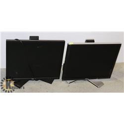TWO DELL 19" COMPUTER MONITORS