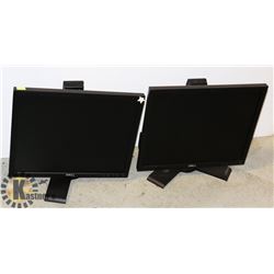 TWO DELL 19" COMPUTER MONITORS