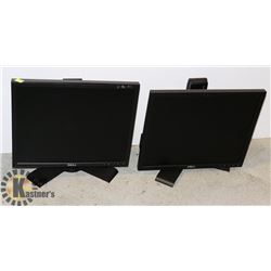 TWO DELL 19" COMPUTER MONITORS