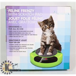 NEW FELINE FRENZY PET TOY WITH SCRATCH PAD