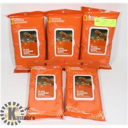 5 BAGS OF NATIONAL GEOGRAPHIC GLASS CLEANING