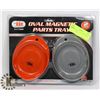 Image 1 : NEW 2 PACK OF OVAL MAGNETIC PARTS TRAYS