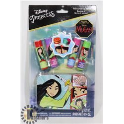NEW DISNEY MULAN FLAVOURED LIP BALM SET WITH