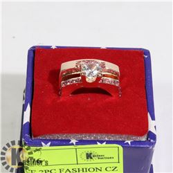 INFINITE ROMANCE 2PC FASHION CZ  RINGS