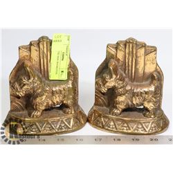 METAL SCOTTIE DOG BOOKENDS