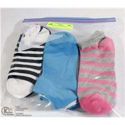 9PK LADIES ANKLE SOCKS