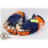Image 1 : GAME USED OILERS HOCKEY GLOVES  - ERIC COLE