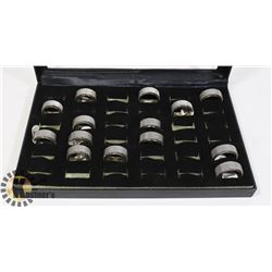 DISPLAY OF MENS STAINLESS STEEL RINGS