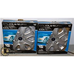 FOUR FORD 16" WHEEL COVERS
