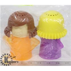PAIR OF ANGRY MAMA MICROWAVE CLEANERS