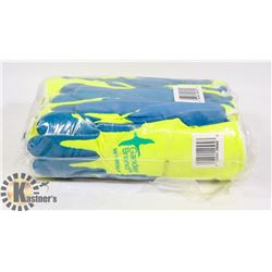 12PACK OF LATEX COATED WORK GLOVES SIZE 9