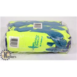 12PACK OF LATEX COATED WORK GLOVES SIZE 8