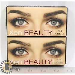 TWO PACKS OF XEN BEAUTY 3D MINK EYELASHES