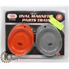 Image 1 : NEW 2 PACK OF OVAL MAGNETIC PARTS TRAYS