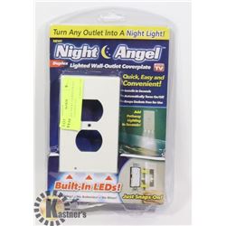 NEW NIGHT ANGEL LIGHTED WALL OUTLET COVER PLATE