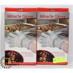 LOT OF TWO NEW MIRACLE GLOVE HOT SURFACE
