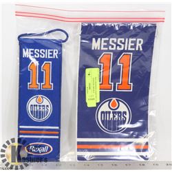 2 OILERS MARK MESSIER RETIREMENT BANNERS NHL