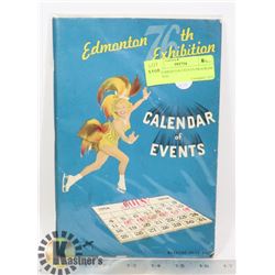 1954  EDMONTON EVENTS PROGRAM ORIGINAL