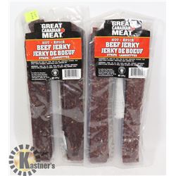 2 PACKS OF HOT BEEF JERKY