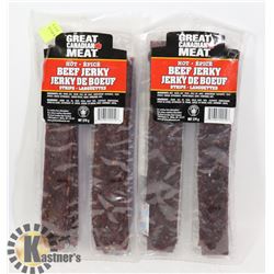 2 PACKS OF HOT BEEF JERKY