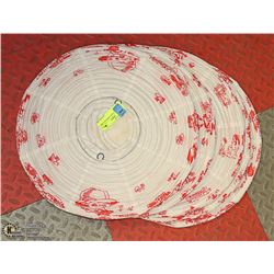 LOT OF 5 PAPER ORIENTAL LAMP SHADES