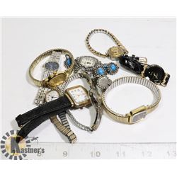 BAG OF 10 UNTESTED LADIES WATCHES ESTATE