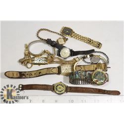 BAG OF 10 UNTESTED LADIES WATCHES ESTATE