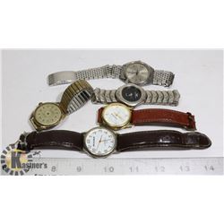 BAG OF 5 UNTESTED MEN'S WATCHES ESTATE