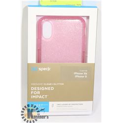 NEW SPECK X / XS IPHONE CASE - PINK GLITTER