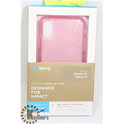 NEW SPECK X / XS IPHONE CASE - PINK GLITTER