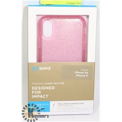 NEW SPECK X / XS IPHONE CASE - PINK GLITTER