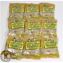 9 BAGS OF SALTED HULLED SUNFLOWER SEEDS